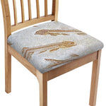 Lycoptera Fish Fossil Print Chair Cushion Cover
