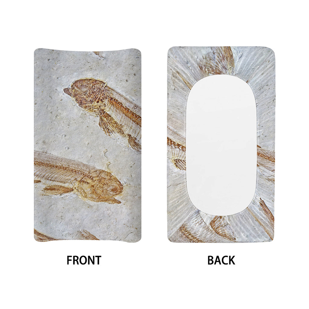 Lycoptera Fish Fossil Print Changing Pad Cover