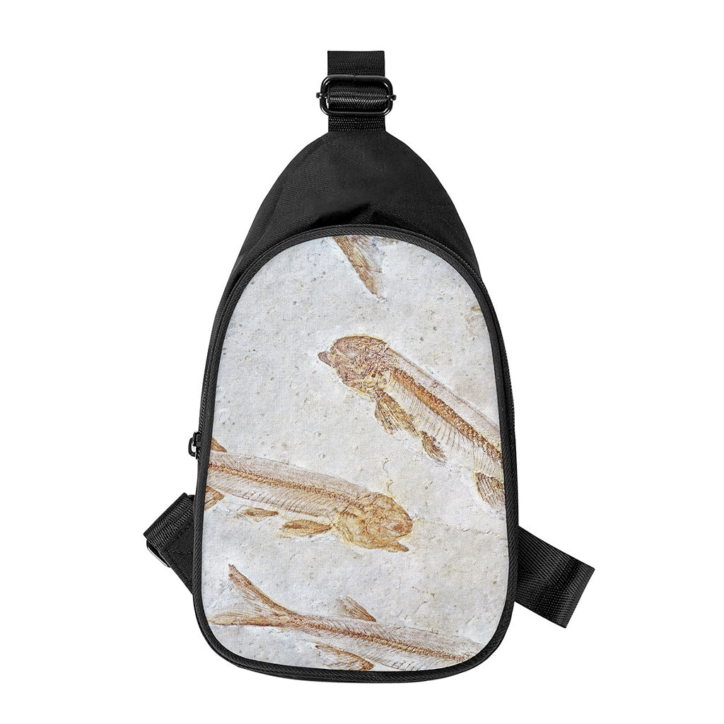 Lycoptera Fish Fossil Print Chest Bag