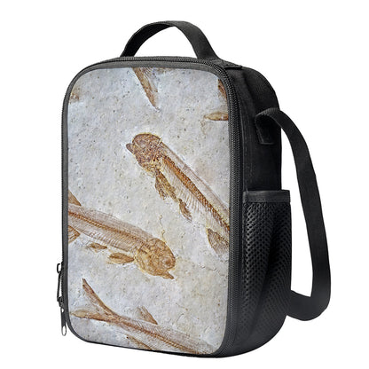 Lycoptera Fish Fossil Print Crossbody Lunch Bag