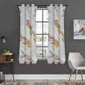 Lycoptera Fish Fossil Print Grommet Curtain Panels
