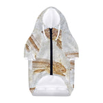 Lycoptera Fish Fossil Print Dog Zip Up Hoodie