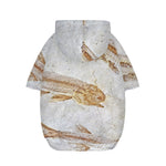 Lycoptera Fish Fossil Print Dog Zip Up Hoodie