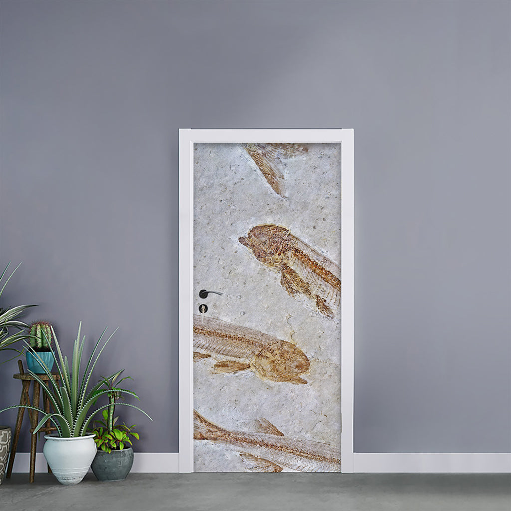 Lycoptera Fish Fossil Print Door Sticker