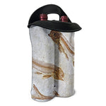 Lycoptera Fish Fossil Print Double Neoprene Wine Tote