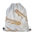 Lycoptera Fish Fossil Print Drawstring Bag