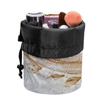 Lycoptera Fish Fossil Print Drawstring Makeup Bag