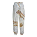 Lycoptera Fish Fossil Print Fleece Lined Knit Pants
