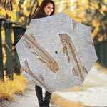 Lycoptera Fish Fossil Print Foldable Umbrella