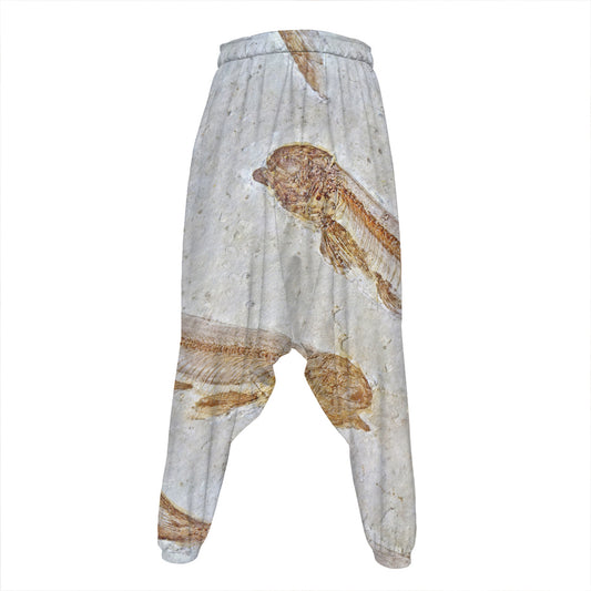 Lycoptera Fish Fossil Print Hammer Pants