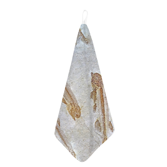 Lycoptera Fish Fossil Print Hand Towel