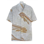 Lycoptera Fish Fossil Print Hawaiian Shirt