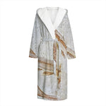Lycoptera Fish Fossil Print Hooded Bathrobe