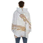 Lycoptera Fish Fossil Print Hoodie Blanket