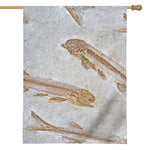 Lycoptera Fish Fossil Print House Flag