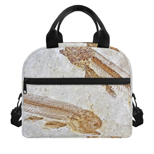 Lycoptera Fish Fossil Print Insulated Lunch Bag