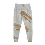Lycoptera Fish Fossil Print Jogger Pants