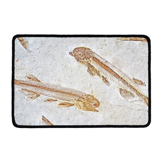 Lycoptera Fish Fossil Print Kitchen Mat