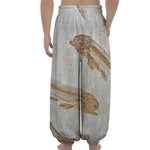 Lycoptera Fish Fossil Print Lantern Pants