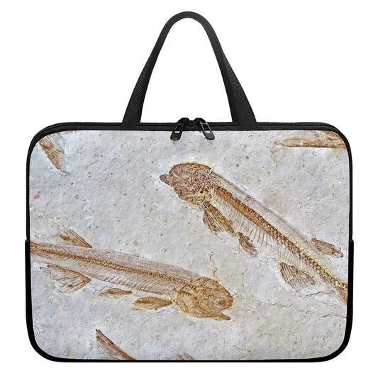 Lycoptera Fish Fossil Print Laptop Sleeve With Handle