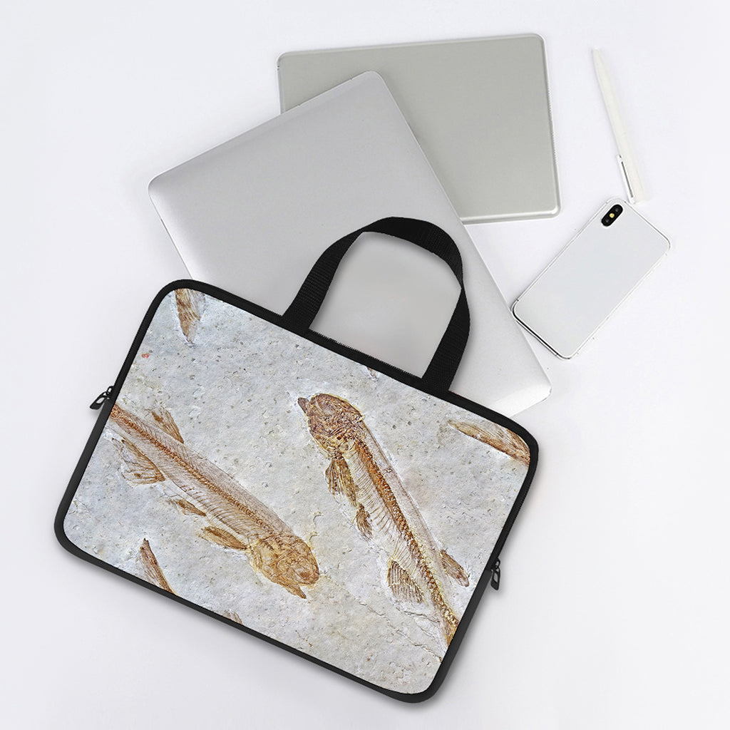 Lycoptera Fish Fossil Print Laptop Sleeve With Handle