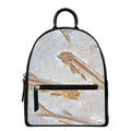 Lycoptera Fish Fossil Print Leather Backpack