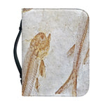 Lycoptera Fish Fossil Print Leather Bible Cover