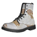 Lycoptera Fish Fossil Print Lace-Up Boots