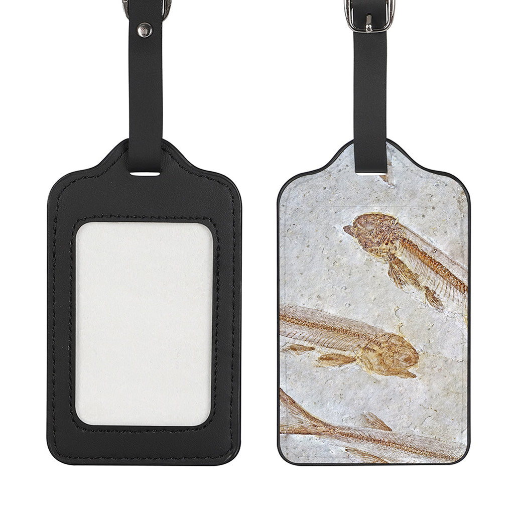 Lycoptera Fish Fossil Print Luggage Tag
