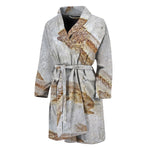 Lycoptera Fish Fossil Print Men's Bathrobe