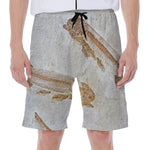 Lycoptera Fish Fossil Print Men's Beach Shorts