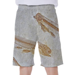 Lycoptera Fish Fossil Print Men's Beach Shorts