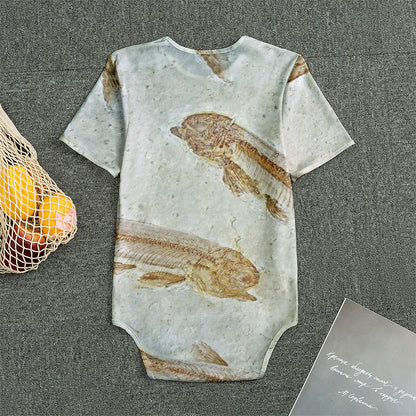 Lycoptera Fish Fossil Print Men's Bodysuit