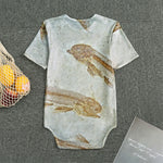 Lycoptera Fish Fossil Print Men's Bodysuit