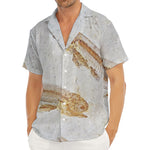 Lycoptera Fish Fossil Print Men's Deep V-Neck Shirt