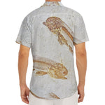 Lycoptera Fish Fossil Print Men's Deep V-Neck Shirt