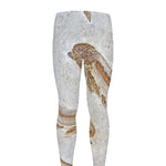 Lycoptera Fish Fossil Print Men's leggings