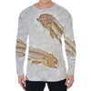 Lycoptera Fish Fossil Print Men's Long Sleeve T-Shirt