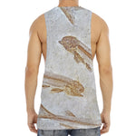 Lycoptera Fish Fossil Print Men's Muscle Tank Top