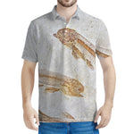 Lycoptera Fish Fossil Print Men's Polo Shirt