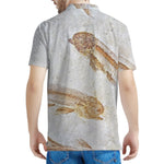 Lycoptera Fish Fossil Print Men's Polo Shirt