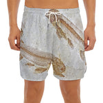 Lycoptera Fish Fossil Print Men's Split Running Shorts