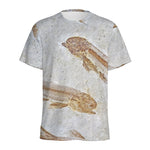Lycoptera Fish Fossil Print Men's Sports T-Shirt