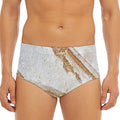 Lycoptera Fish Fossil Print Men's Triangle Swim Briefs