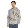 Lycoptera Fish Fossil Print Men's Velvet Pullover Hoodie