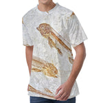 Lycoptera Fish Fossil Print Men's Velvet T-Shirt