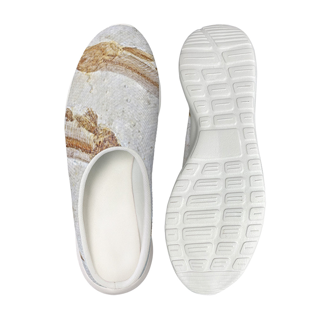Lycoptera Fish Fossil Print Mesh Casual Shoes