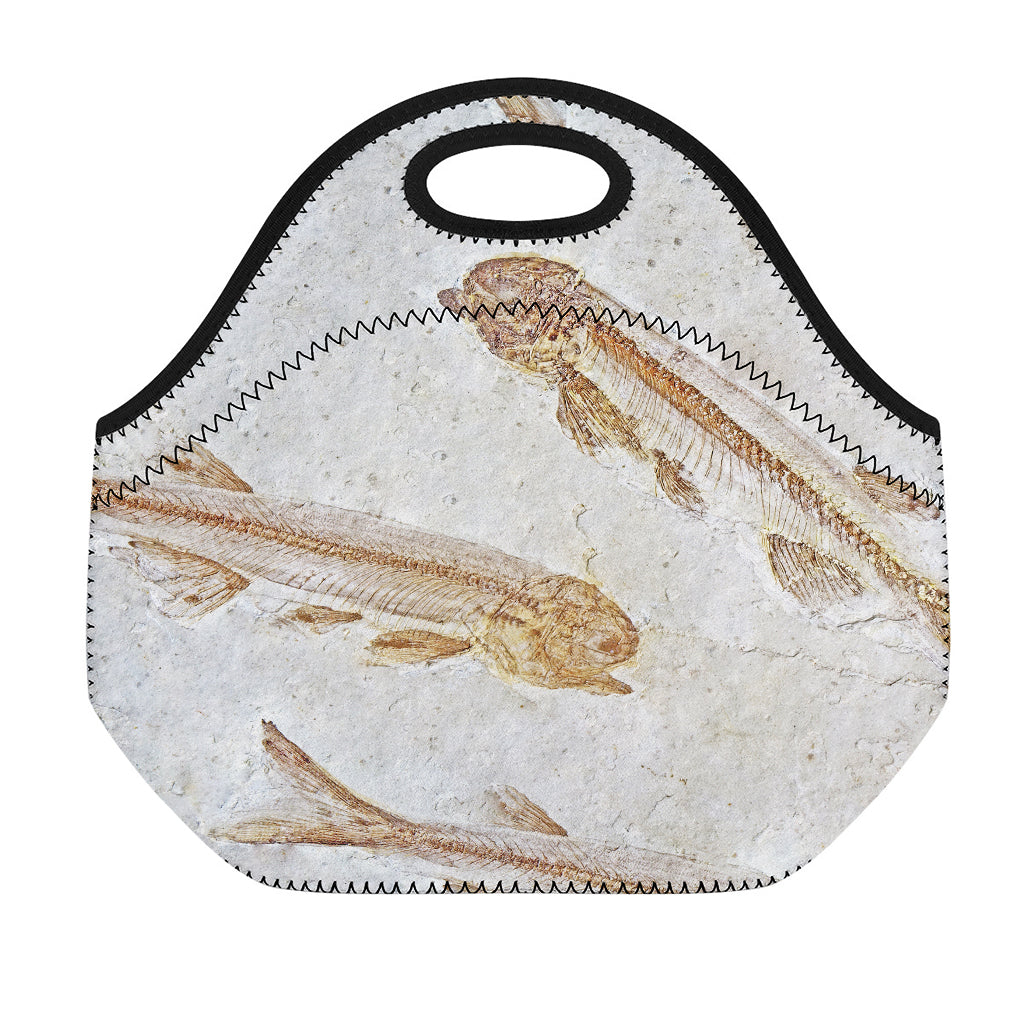 Lycoptera Fish Fossil Print Neoprene Lunch Bag