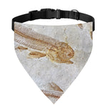 Lycoptera Fish Fossil Print Over The Collar Dog Bandana