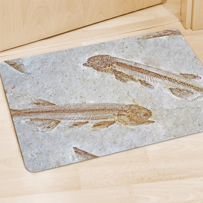 Lycoptera Fish Fossil Print Polyester Doormat